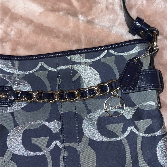 Navy Blue COACH Crossbody purse - Picture 2 of 8